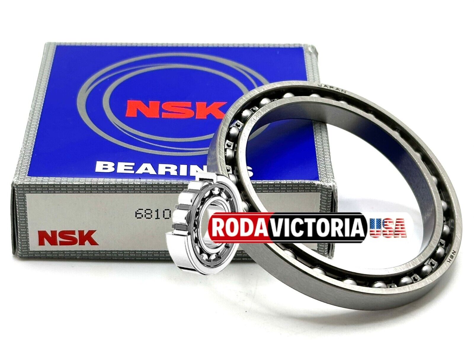 NSK JAPAN 6810 DEEP GROOVE BALL BEARING, OPEN TYPE, NO SEALS 50x65x7mm ...