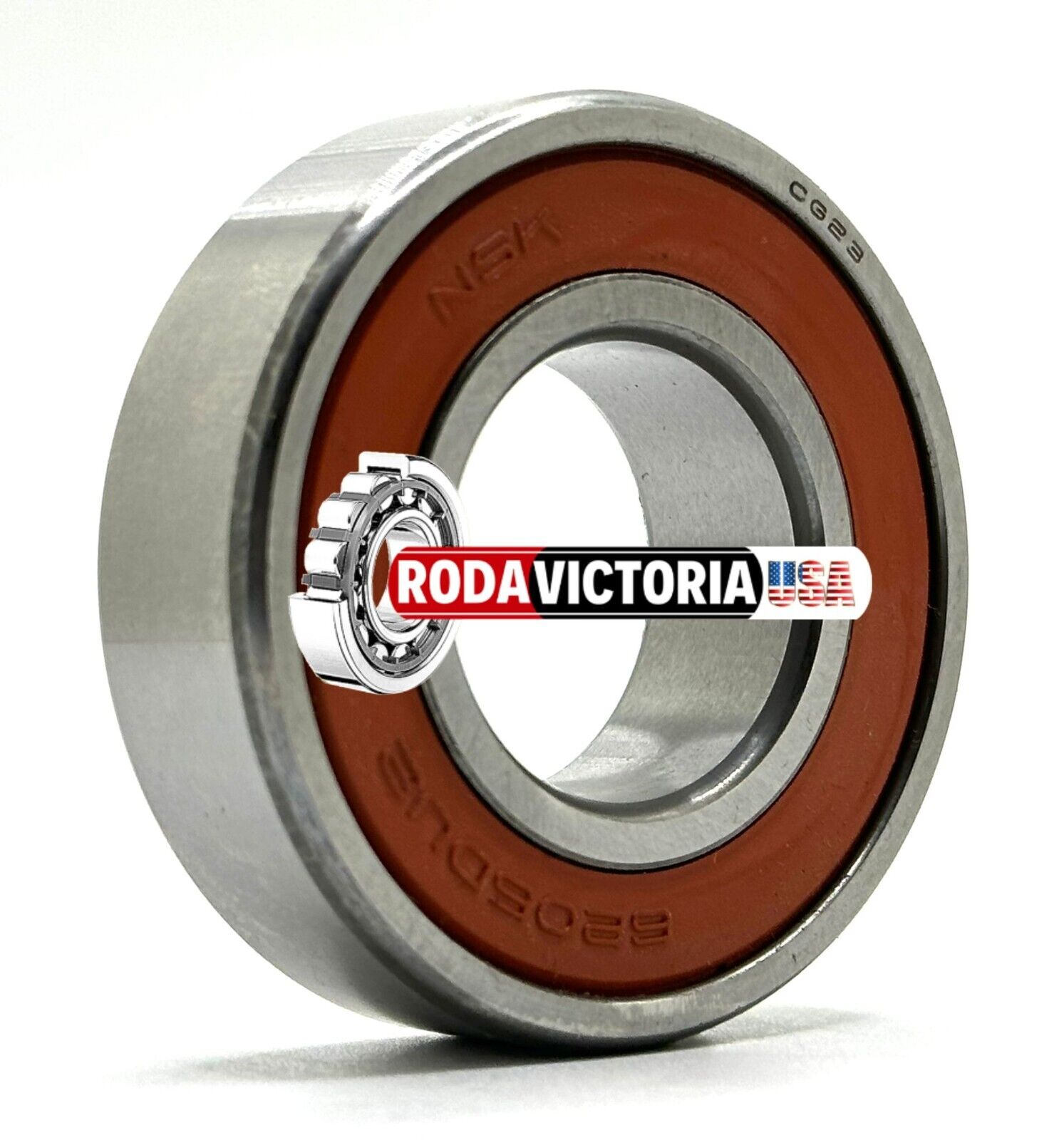 NSK 6205 DDU Deep Groove Ball Bearing - Rubber Sealed, 25x52x15 Mm, 6205-2RS/LLU (Made In Poland)