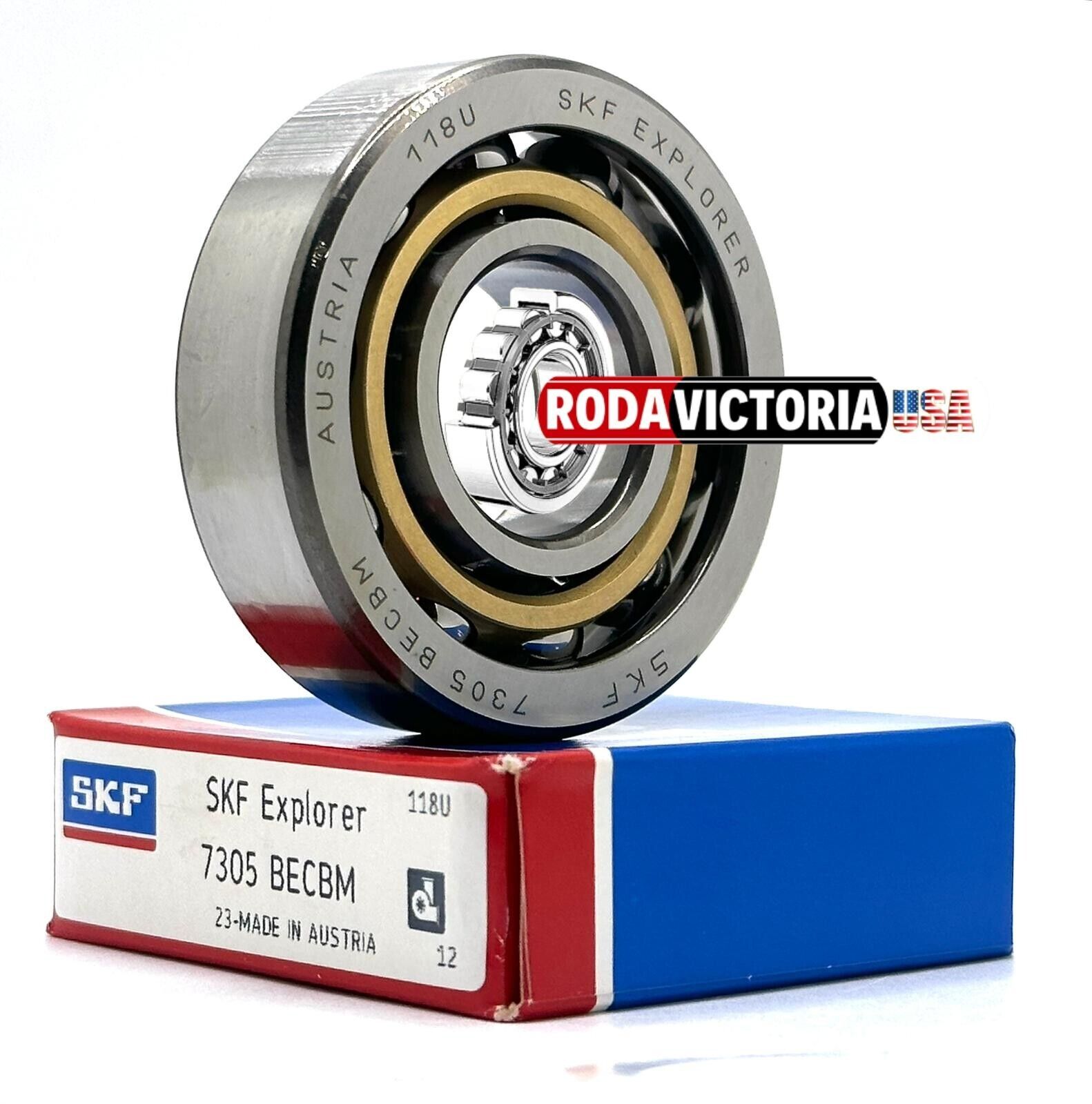 SKF 7305 BECBP Angular Contact Ball Bearing - 25mm Bore, 62mm OD, 17mm Width, Steel