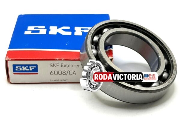 SKF 6008 C4 Deep Groove Ball Bearing, Open, No Seals 40x68x15 mm