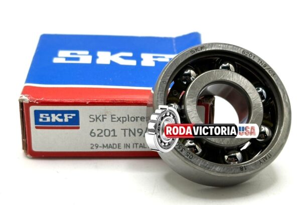 SKF 6201 TN9/C3 Deep Groove Ball Bearing, Open, No Seals, Polyamide Cage 12x32x10 mm