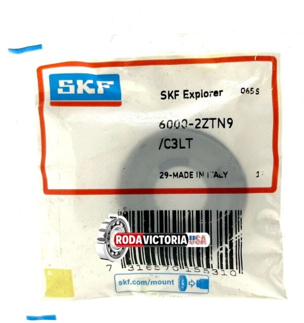 SKF 6000 ZZ TN9 C3 LT Deep Groove Ball Bearing, Metal Shielded 10x26x8 mm