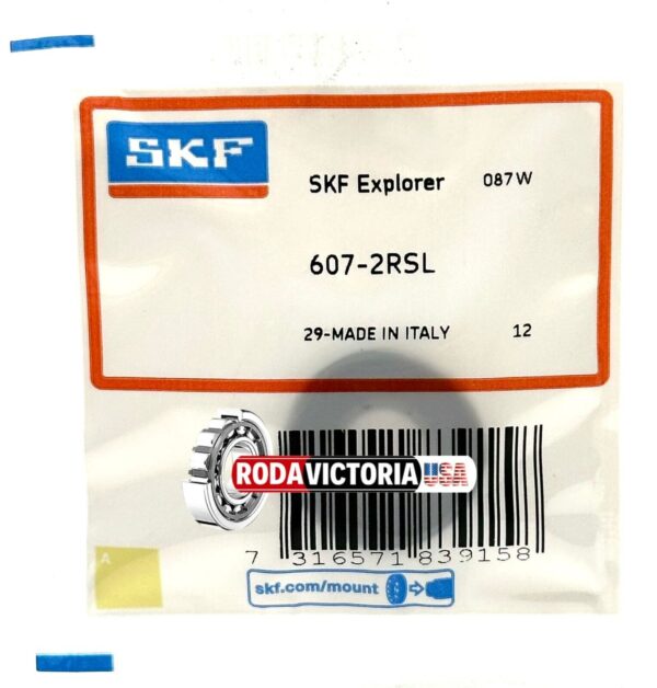 SKF 607 2RSL DEEP GROOVE BALL BEARING, RUBBER SEALED 7x19x6mm 607 2RS