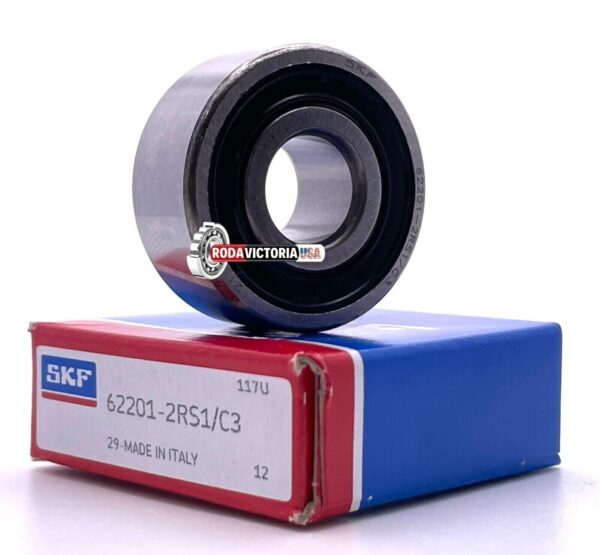 SKF 62201 2RS DEEP GROOVE BALL BEARING, RUBBER SEALED - 12x32x14mm