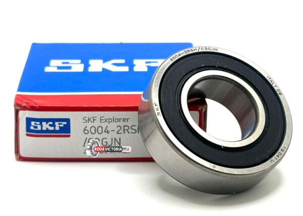 SKF 6004 2RS C3 GJN Deep Groove Ball Bearing, Rubber Sealed 20x42x12 mm