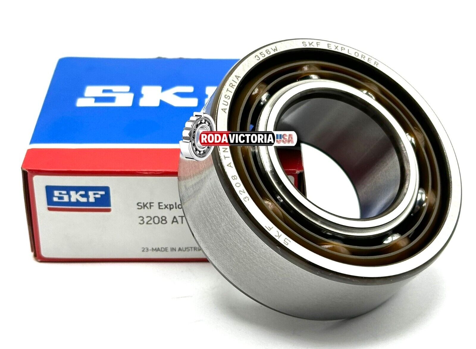 SKF 3208 ATN9 Angular Contact Ball Bearing, Open, No Seals 40x80x30.2 mm - Image 3
