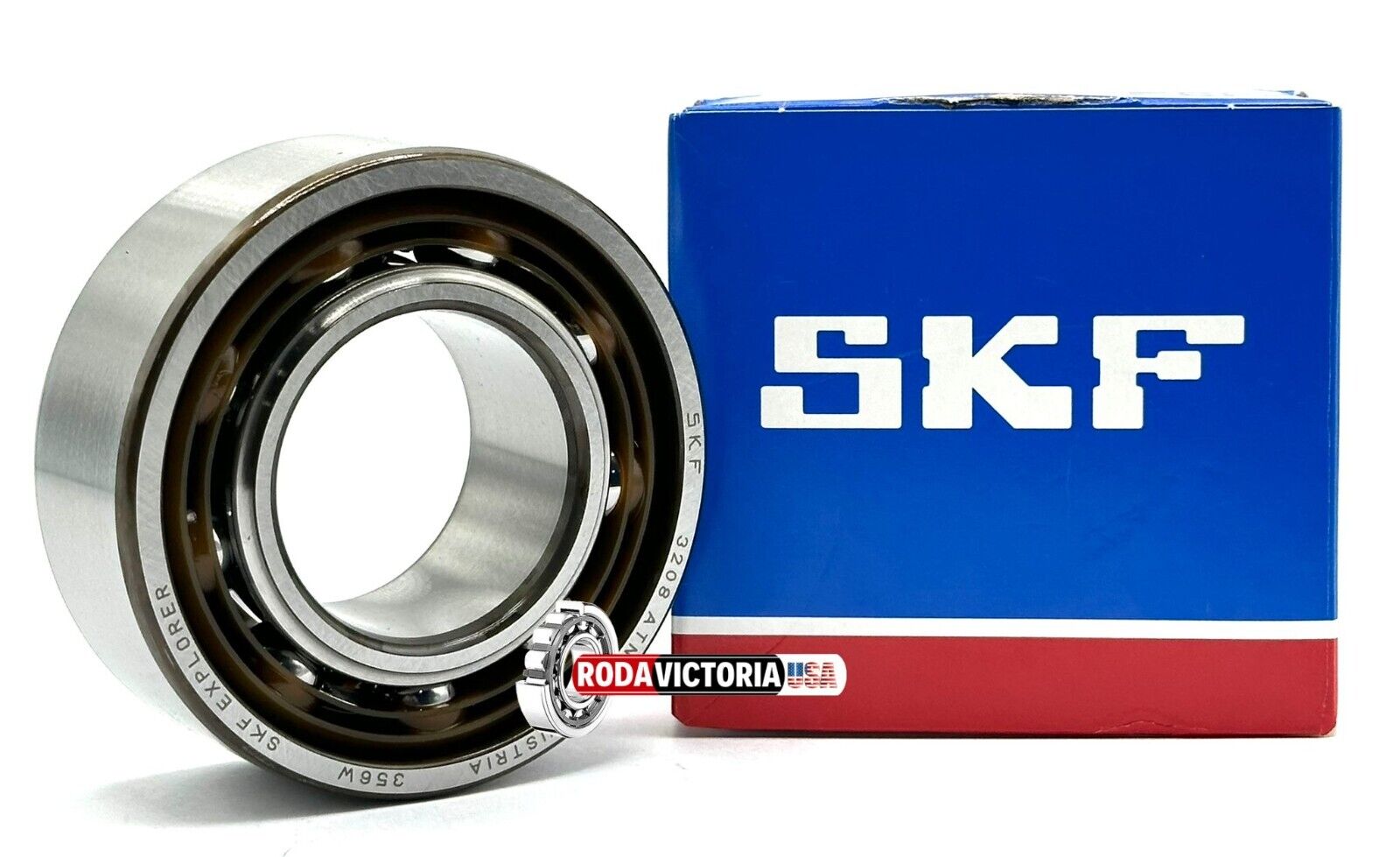 SKF 3208 ATN9 Angular Contact Ball Bearing, Open, No Seals 40x80x30.2 mm