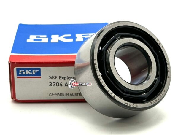 SKF 3204 A Angular Contact Ball Bearing, Open, No Seals 20x47x20.6 mm