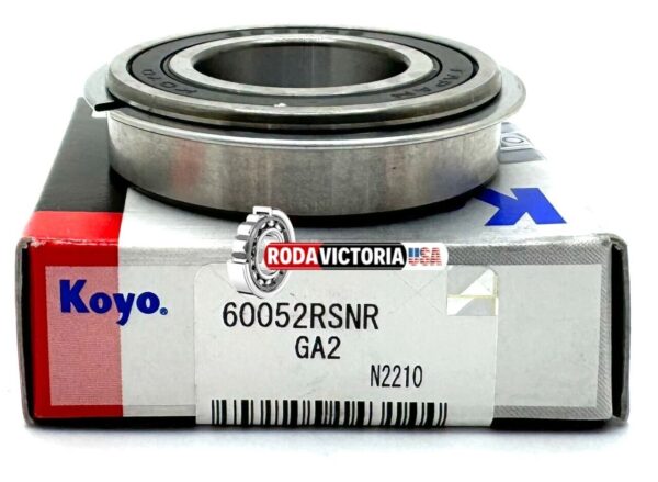 KOYO JAPAN 6005 2RS NR BALL BEARING, RUBBER SEALED + SNAP RING 25x47x12 mm - Image 3