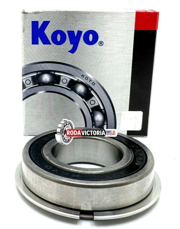 KOYO JAPAN 6005 2RS NR BALL BEARING, RUBBER SEALED + SNAP RING 25x47x12 mm - Image 2