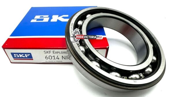 SKF 6014 NR BALL BEARING, OPEN TYPE, NO SEALS + SNAP RING 70x100x20 mm