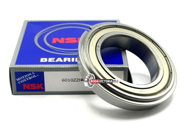 NSK 6010 ZZ NR BALL BEARING, METAL SHIELDED + SNAP RING 50x80x16 mm