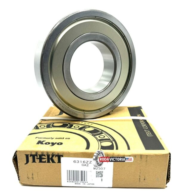 KOYO (JTEKT) 6316 ZZ DEEP GROOVE BALL BEARING, METAL SHIELDED 80x170x39 mm - Image 2