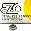 EZO FR188 ZZ Flanged Deep Groove Ball Bearing, Metal Shielded Stainless Steel 1/4"x1/2"x3/16"
