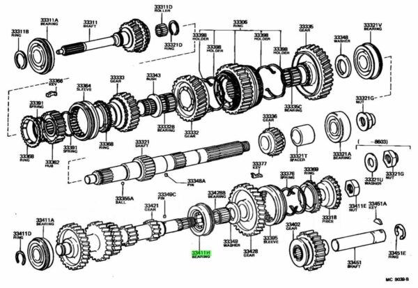 KOYO JAPAN 06NUP0820 C3 GEAR BEARING for TOYOTA 90365-32010 32x75x20 mm - Image 4