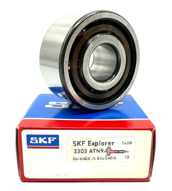 SKF 3303 ATN9 Angular Contact Ball Bearing, Open, No Seals 17x47x22.2 mm - Image 2