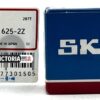 SKF W625 ZZ Deep Groove Ball Bearing, Metal Shielded, Stainless Steel 5x16x5 mm