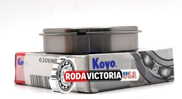 KOYO 6306 NR BALL BEARING, OPEN, NO SEALS + SNAP RING 30x72x19mm - Image 3