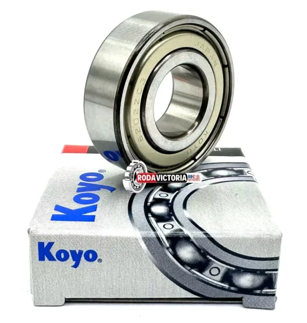 KOYO (JTEKT) 6202 ZZ DEEP GROOVE BALL BEARING, METAL SHIELDED 15x35x11 mm - Image 2