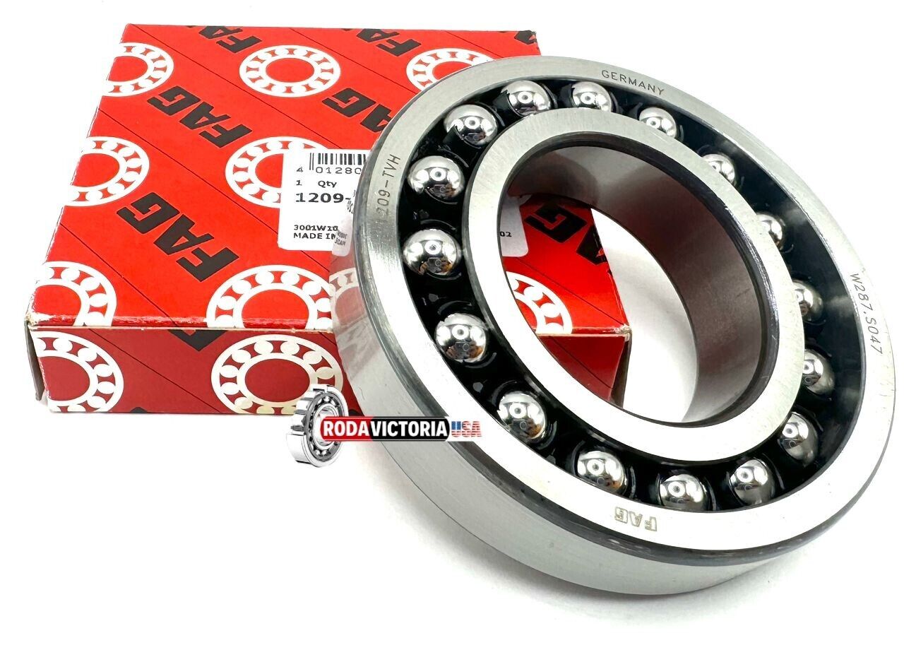 thumbnail image 2 of FAG 1203 TVH Self-Aligning Ball Bearing - Double Row 17x40x12 Mm German Made Industrial Bearing 2 of 10
