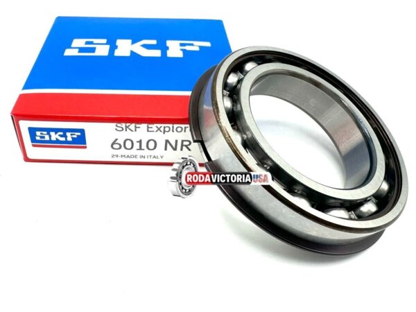 SKF 6010 NR BALL BEARING, OPEN TYPE, NO SEALS + SNAP RING 50x80x16 mm