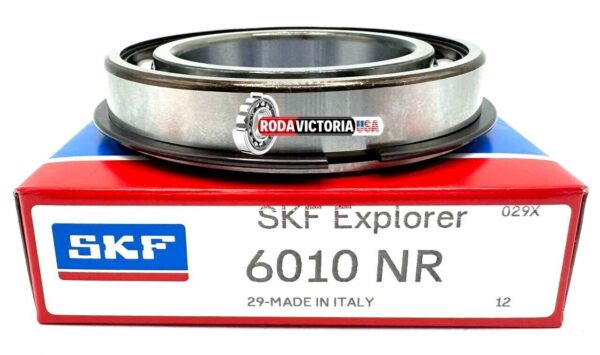 SKF 6010 NR BALL BEARING, OPEN TYPE, NO SEALS + SNAP RING 50x80x16 mm - Image 4