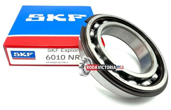 SKF 6010 NR BALL BEARING, OPEN TYPE, NO SEALS + SNAP RING 50x80x16 mm - Image 2