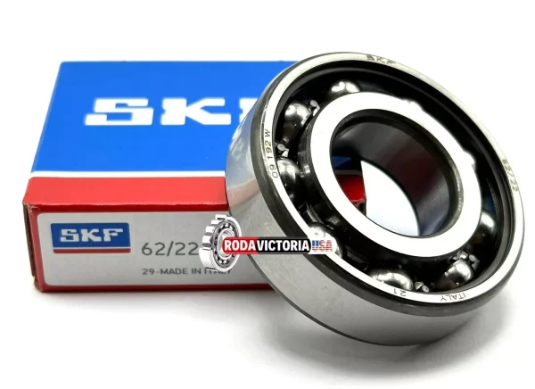 SKF 62/22 DEEP GROOVE BALL BEARING, OPEN TYPE, NO SEALS 22x50x14 mm