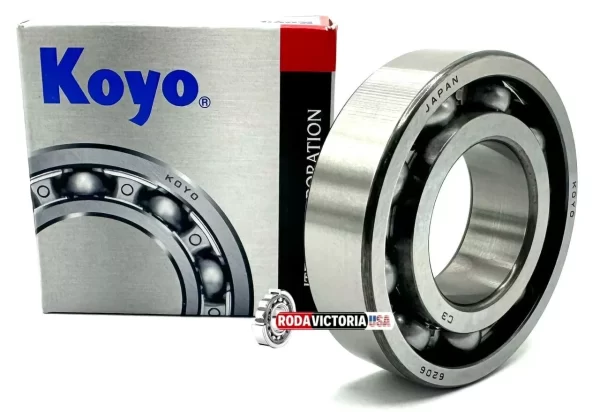 KOYO (JTEKT) JAPAN 6206 CM Deep Groove Ball Bearing, Open, No Seals 30x62x16 mm - Image 2