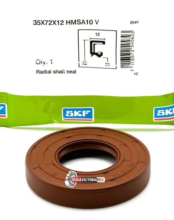 SKF 35x72x12 HMSA10 V Viton Oil Seal Double Lip with Spring - Image 2