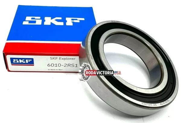 SKF 6010 2RS1 DEEP GROOVE BALL BEARING, RUBBER SEALED 50x80x16 mm