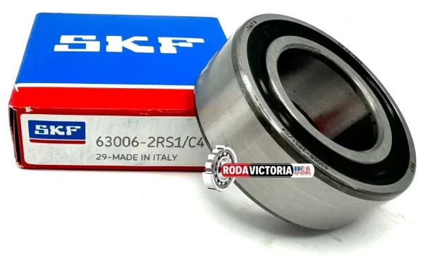 SKF 63006 2RS1/C4 DEEP GROOVE BALL BEARING, RUBBER SEALED 30x55x19 mm