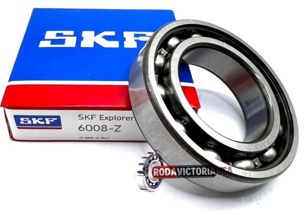 SKF 6008 Z BALL BEARING, METAL SHIELDED ONE SIDE + OPEN ONE SIDE 40x68x15 mm