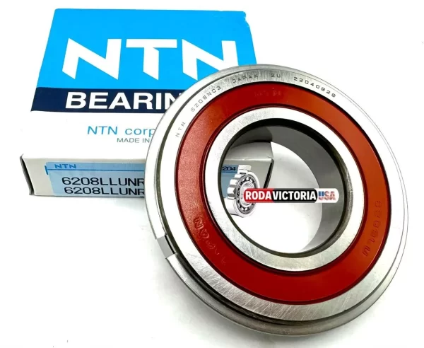 NTN JAPAN 6208 LLU NR/5K C3 BALL BEARING, RUBBER SEALED + SNAP RING 40x80x18 mm