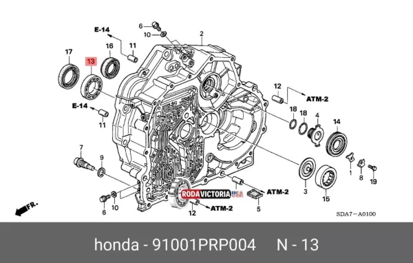 KOYO JAPAN DG406808 GENUINE OEM BEARING for HONDA 91001-PRP-004 40x68x08 mm - Image 2