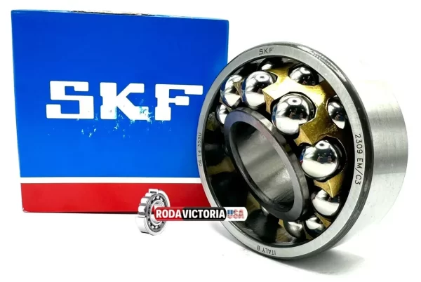 SKF 2309 EM C3 DOUBLE ROW BALL BEARING 45x100x36 mm - Image 2