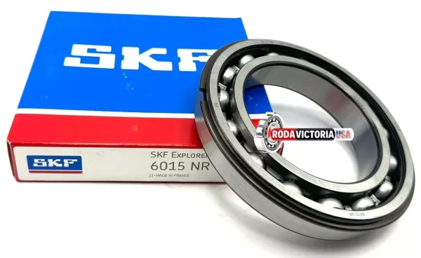 SKF 6015 NR BALL BEARING, OPEN TYPE NO SEALS + SNAP RING 75x115x20 mm