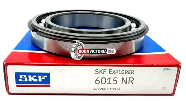 SKF 6015 NR BALL BEARING, OPEN TYPE NO SEALS + SNAP RING 75x115x20 mm - Image 2