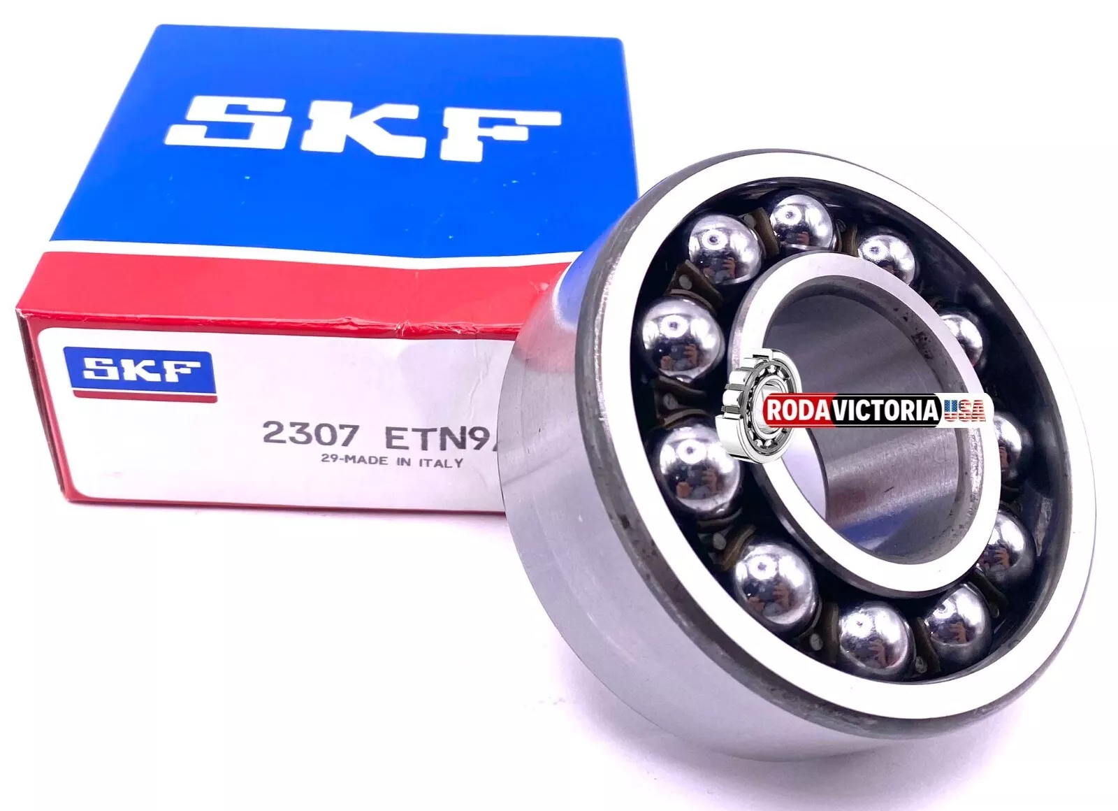 thumbnail image 2 of SKF 2207 ETN9 Self-Aligning Ball Bearing - 35mm Bore, 72mm OD, 23mm Width, Open, Plastic Cage 2 of 9