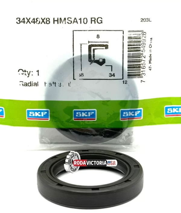 SKF 34x48x8 mm HMSA10 RG Perbunan Metric Oil Seal Double Lip with Sring