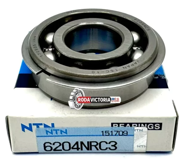 NTN JAPAN 6204 NR C3 BALL BEARING, OPEN TYPE, NO SEALS + SNAP RING 20x47x14 mm - Image 3