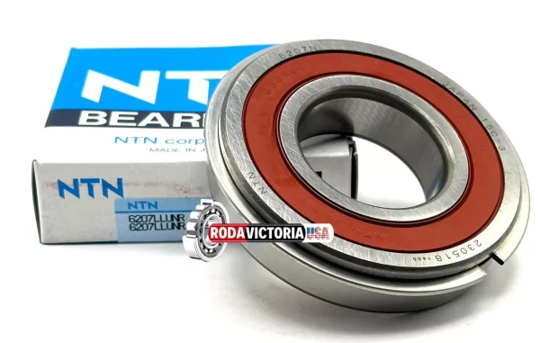 NTN JAPAN 6207 LLU NR Deep Groove Ball Bearing, Rubber Sealed + Snap Ring 35x72x17 mm