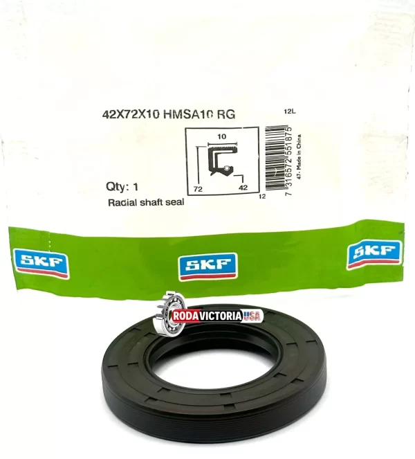 SKF 42x72x10 mm HMSA10 RG PERBUNAN METRIC OIL SEAL Double LIP with SPRING