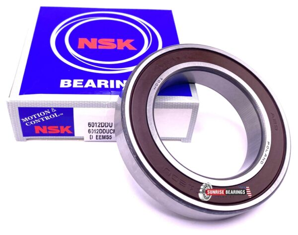 NSK 6012 DDU Deep Groove Ball Bearing, Rubber Sealed 6012 2RS 60x95x18 mm