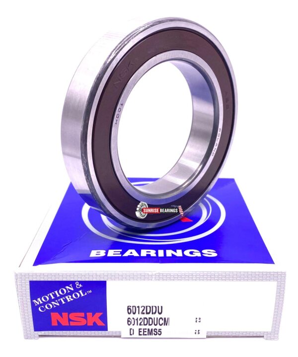 NSK 6012 DDU Deep Groove Ball Bearing, Rubber Sealed 6012 2RS 60x95x18 mm - Image 2