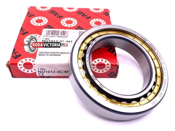 FAG NU1012 M1 Cylindrical Rolle Bearing, Brass Cage 60x95x18 mm