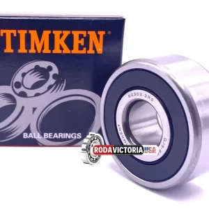 TIMKEN 62302 2RS C3 Deep Groove Ball Bearing, Rubber Sealed 15x42x17 mm