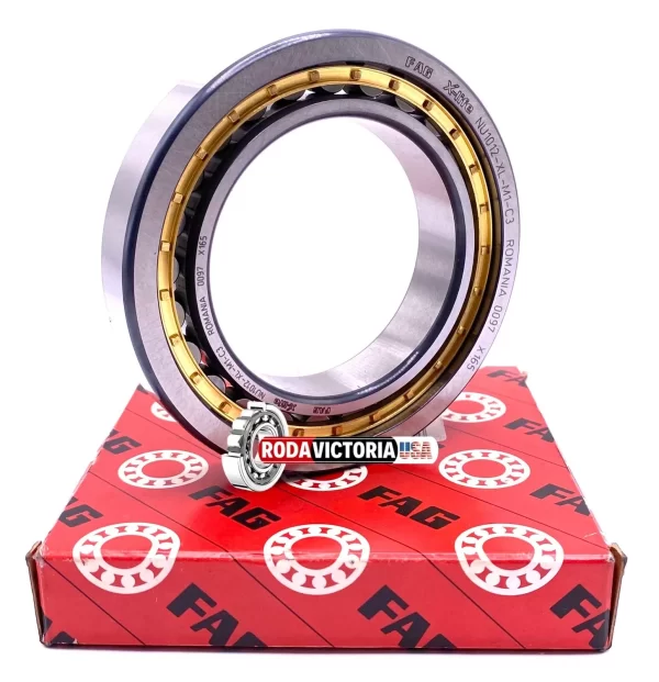 FAG NU1012 M1 Cylindrical Rolle Bearing, Brass Cage 60x95x18 mm - Image 3