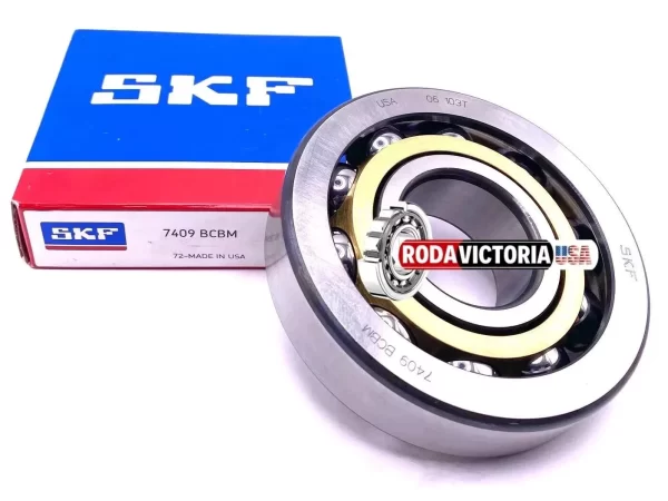 SKF USA 7409 BCBM Angular Contact Ball Bearing,Brass Cage 45x120x29 mm ...