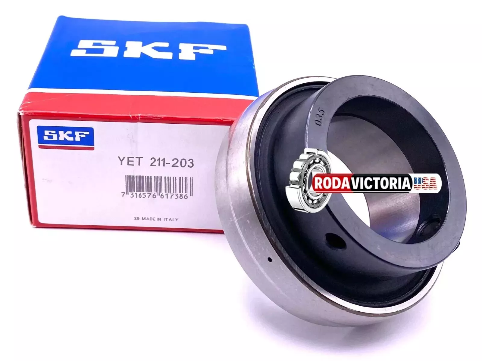 SKF Italy YET 211-203 Radial Insert Ball Bearing YET211-203 55.562x100x48.40 mm - Image 2